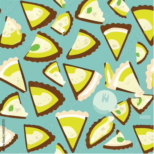 cute simple key lime pie pattern, cartoon, minimal, decorate blankets, carpets, for kids, theme print design
