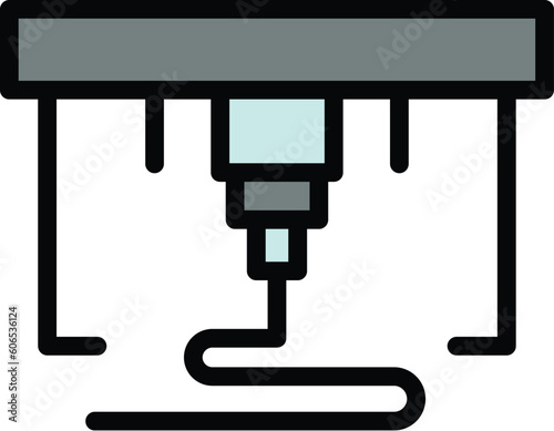 Prototype bioprinting icon. Outline Prototype bioprinting vector icon for web design isolated on white background color flat