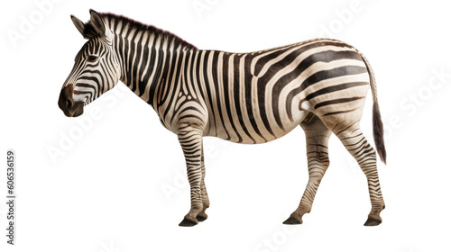 A zebra on a transparent background  Generative AI