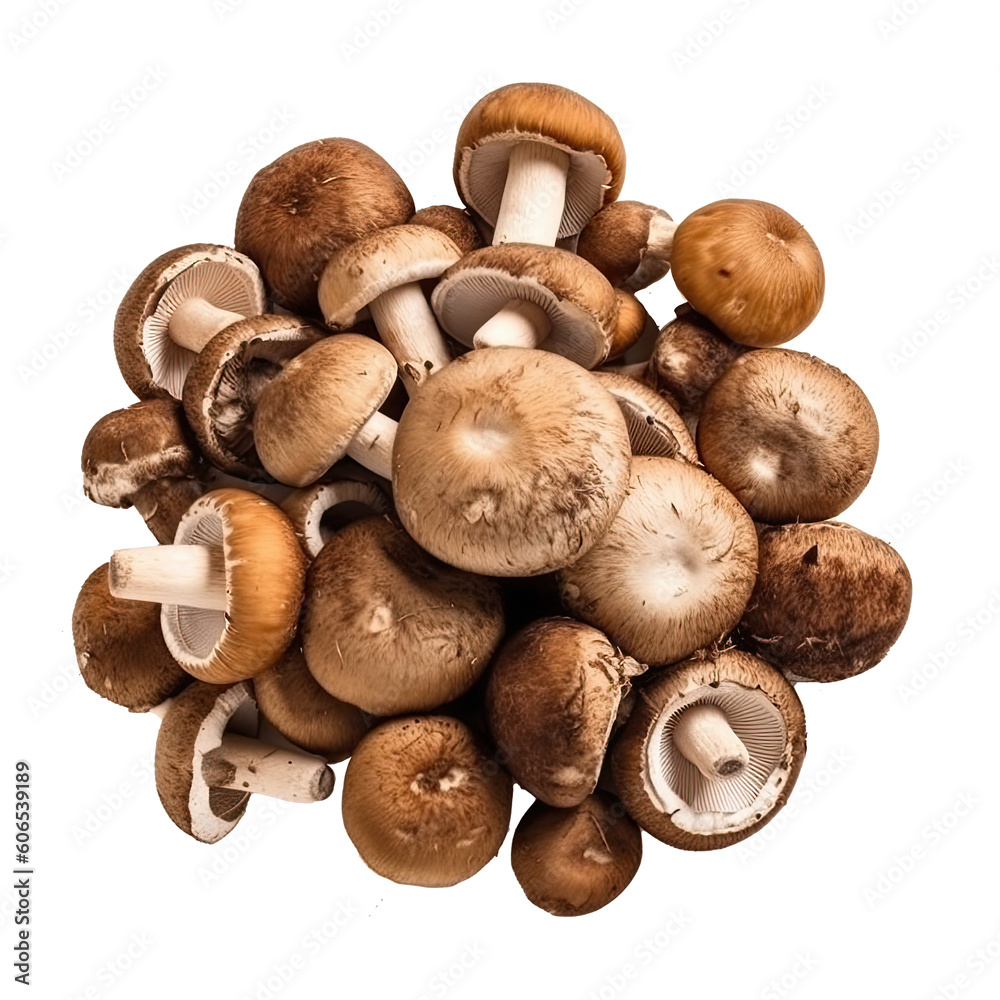 Fototapeta premium mushrooms isolated on transparent background. Generative AI.
