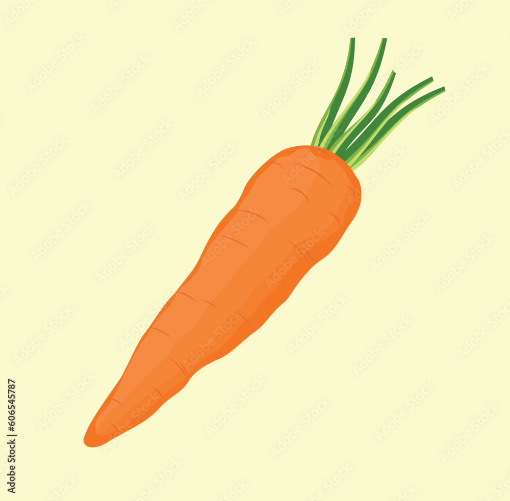 carrot vector art illustration cartoon design - obrazy, fototapety, plakaty 