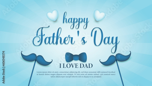 Father's Day poster or banner template