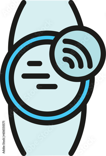 Tracker display icon. Outline Tracker display vector icon for web design isolated on white background color flat