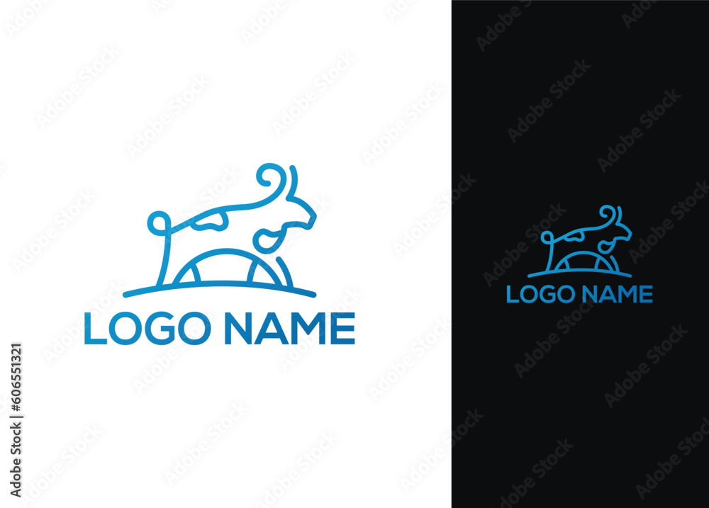 Bull Logo Design - Logo Design Template
