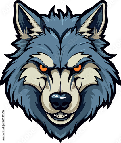 wolf head vector