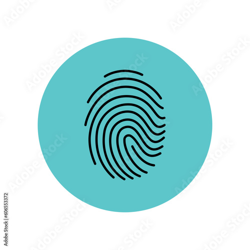 Fingerprint icon. Vecor on white background