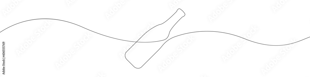 Wine bottle icon line continuous drawing vector. One line Champagne bottle icon vector background. Wine glass icon. Continuous outline of Wine bottle icon. Wine bottle icon line continuous drawing vector. One line Champagne bottle icon vector background. Wine glass icon. Continuous outline of Wine bottle icon.