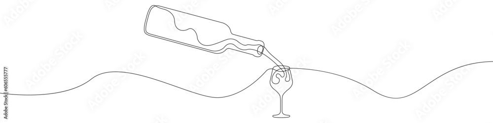 A bottle of wine and a glass icon line continuous drawing vector. One line Glass goblet icon vector background. Wine glass icon. Continuous outline of Wine bottle icon. A bottle of wine and a glass icon line continuous drawing vector. One line Glass goblet icon vector background. Wine glass icon. Continuous outline of Wine bottle icon.