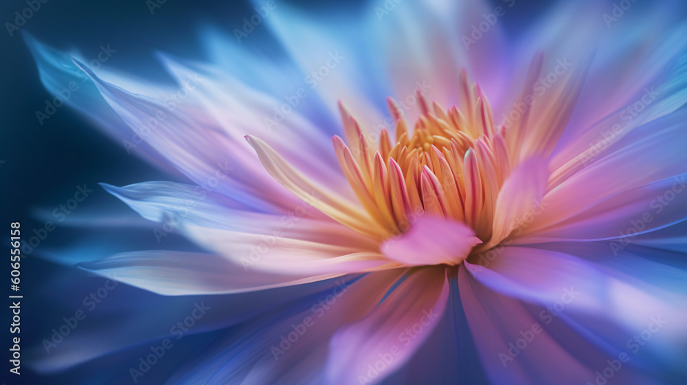 Beautiful close-up of a pastel colored flower, made with generative AI Beautiful close-up of a pastel colored flower, made with generative AI