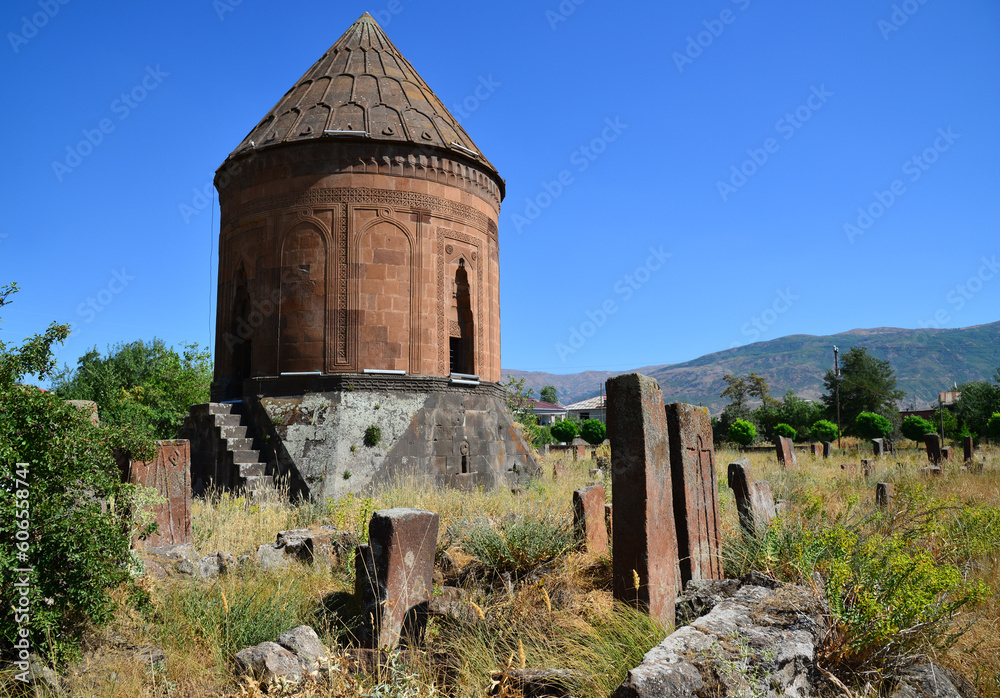 Kalender Baba Tomb, located in Guroymak, Turkey, was built in the 11th century.