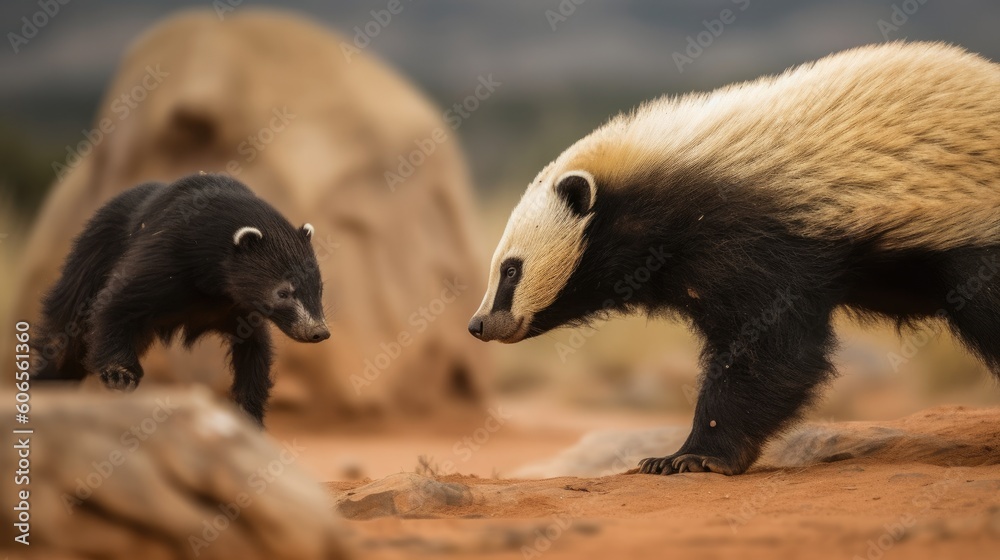 Fototapeta premium The rugged beauty of an armadillo, its distinctive markings and sturdy body exuding resilience