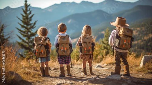 child in the mountains
