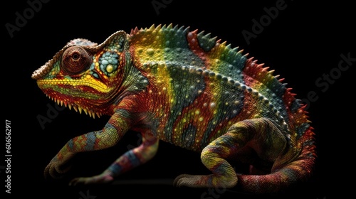 Delicate movements seen up close showcase the chameleon's remarkable agility and flexibility photo