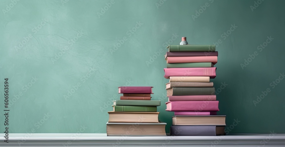 The Beauty of Knowledge: A Stack of Books Waiting to be Explored, generative ai The Beauty of Knowledge: A Stack of Books Waiting to be Explored, generative ai