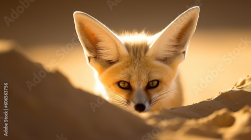 A nocturnal beauty, the fennec fox enchants the desert under the moonlight © Omkar