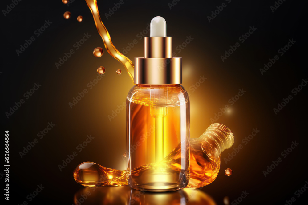 Bubble oil or serum, Collagen serum, vitamin hyaluronic acid skin care solutions. Cosmetic advertising background. Concept skin care cosmetics solution. AI Bubble oil or serum, Collagen serum, vitamin hyaluronic acid skin care solutions. Cosmetic advertising background. Concept skin care cosmetics solution. AI