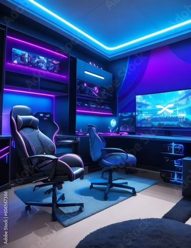 The best gaming room. AI Generated.