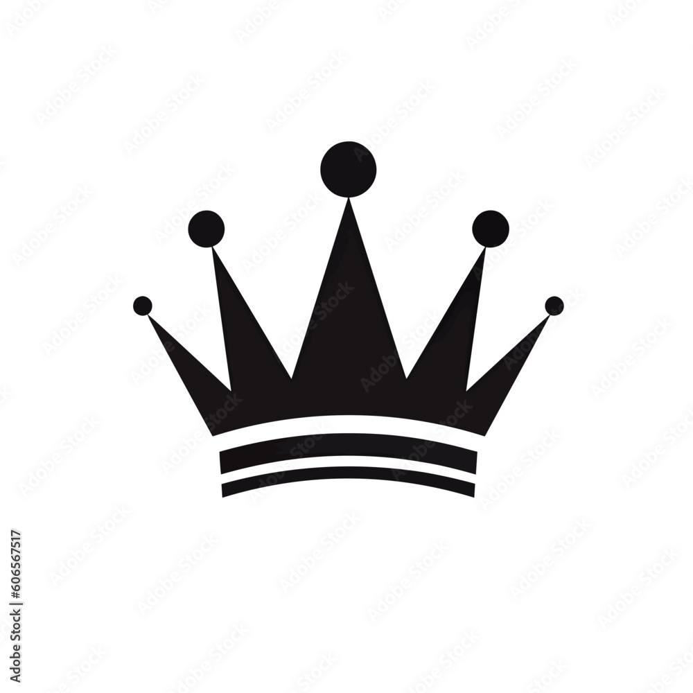 Crown logo vector illustration isolated on white Crown logo vector illustration isolated on white