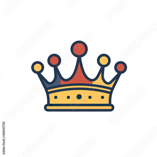 Crown logo vector illustration isolated on white