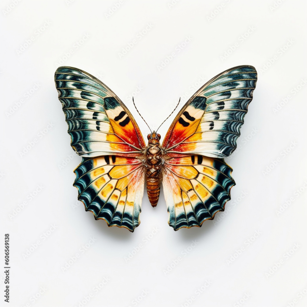 Fototapeta premium Fruit Butterfly, Ananas Schmetterling, generative ai