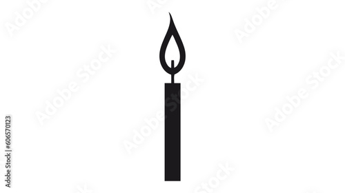 Candle icon, vector logo isolated on white background. © artisttop