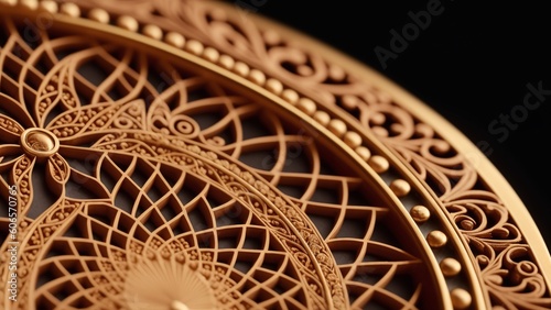 A Depiction Of An Enchantingly Whimsical Clock With Intricate Carvings AI Generative