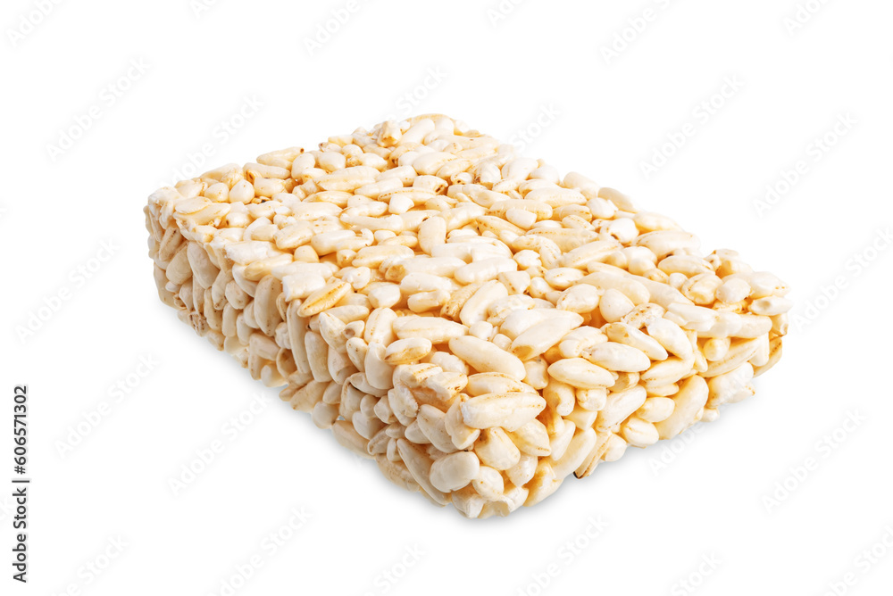 Puffed rice on a white isolated background. toning Puffed rice on a white isolated background. toning