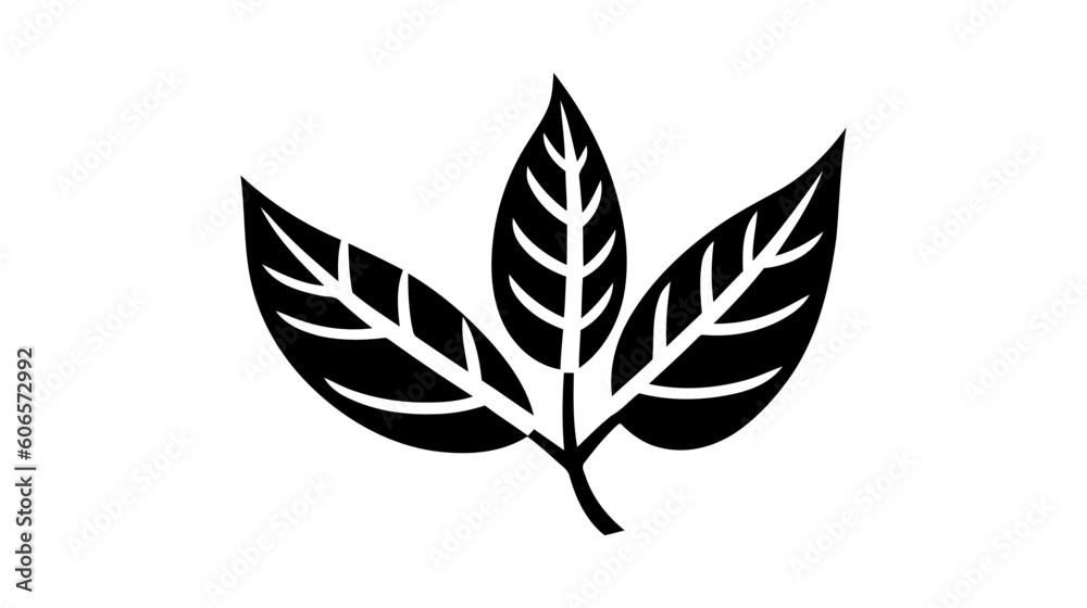 Eco icon black leaf vector illustration isolated on white background Eco icon black leaf vector illustration isolated on white background