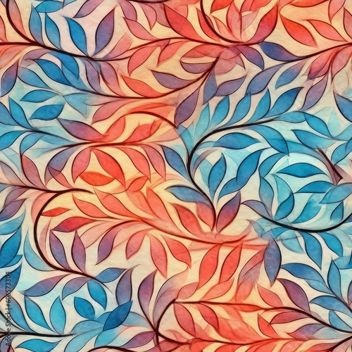 seamless floral pattern with Generative AI technology