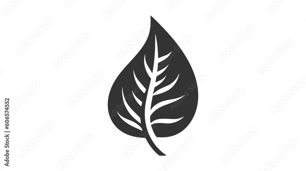 Eco icon black leaf vector illustration isolated on white background Eco icon black leaf vector illustration isolated on white background