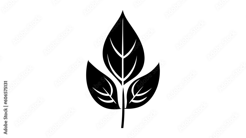 Eco icon black leaf vector illustration isolated on white background Eco icon black leaf vector illustration isolated on white background