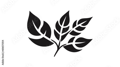 Eco icon black leaf vector illustration isolated on white background © artisttop