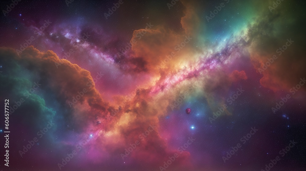 A Picture Of A Captivatingly Candid Image Of A Colorful Galaxy