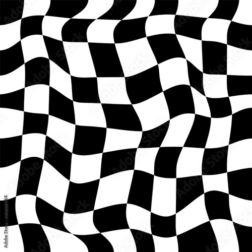Vintage checkered, trippy grid seamless pattern. 60s 70s seventies style, Groovy background, wallpaper. Hippie aesthetic. For wallpaper, web, wrapping paper, clothing, bedding, fabric, print etc.