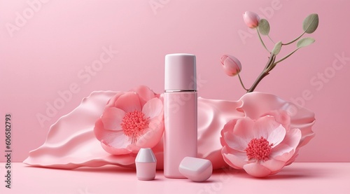 Beauty product, skincare and makeup product, cosmetic picture, AI generated