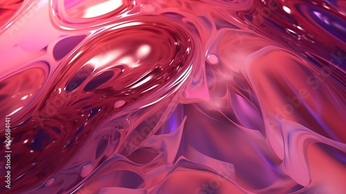 Dynamic Purple Fluid Background. Generative AI 