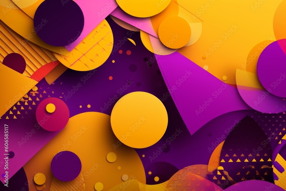 Yellow and purple abstract background, Generative ai