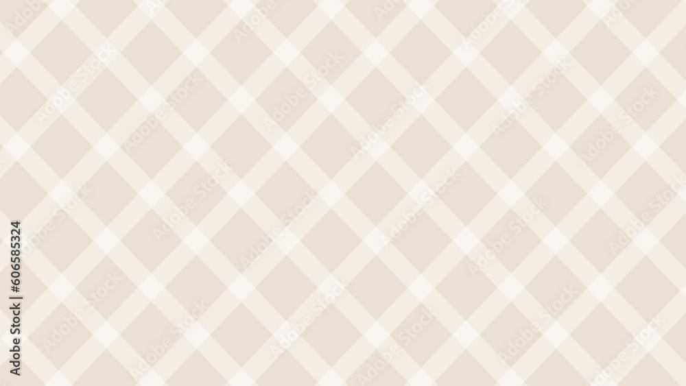 Diagonal white checkered in the beige background Diagonal white checkered in the beige background