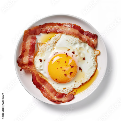 Frühstück mit Ei und Bacon