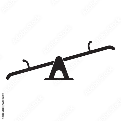 seesaw icon vector