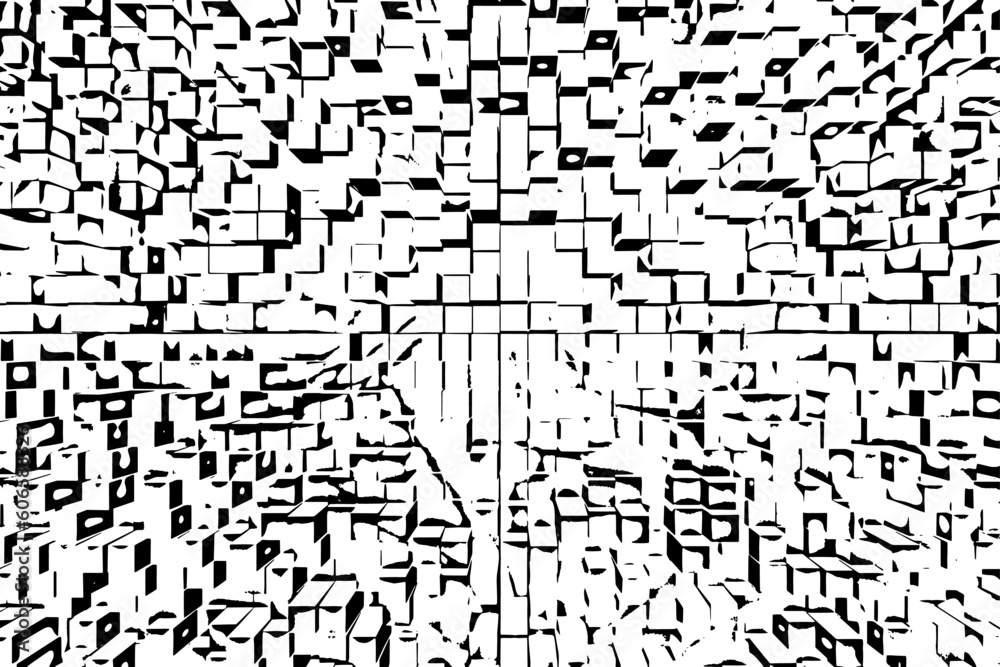 Grunge overlay layer. Abstract black and white vector background. Monochrome unique vintage surface with messy pattern in cracks, spots, dots. Black isolated on white background. Grunge overlay layer. Abstract black and white vector background. Monochrome unique vintage surface with messy pattern in cracks, spots, dots. Black isolated on white background.
