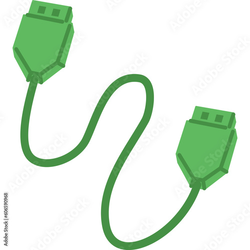 Green Mirco USB Cable