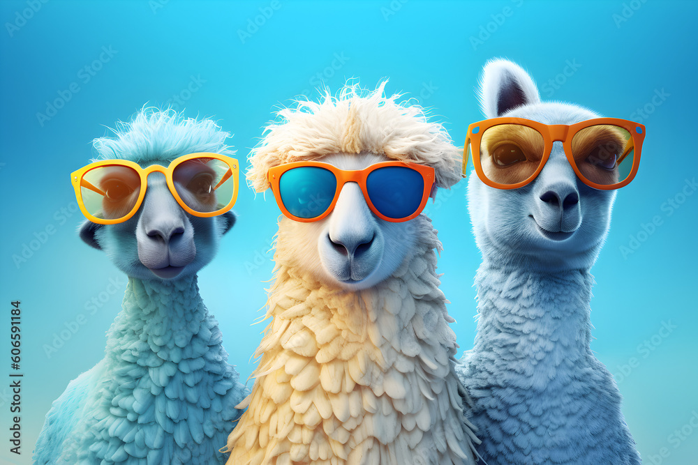 Funny animals wearing sunglasses 