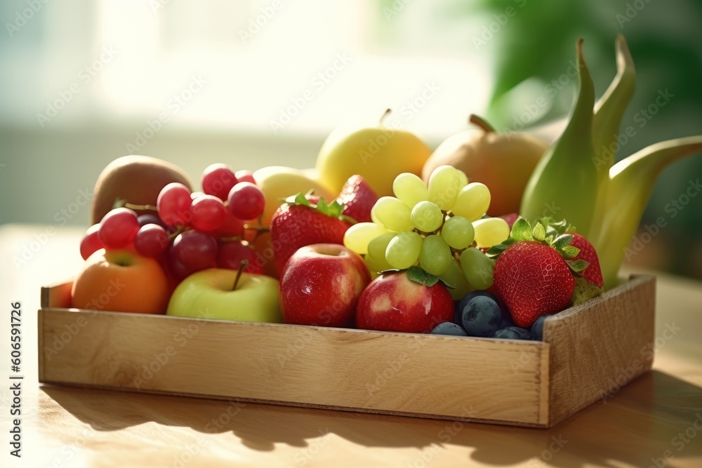 mix fruit on the a box Cinematic Editorial Food Photography mix fruit on the a box Cinematic Editorial Food Photography
