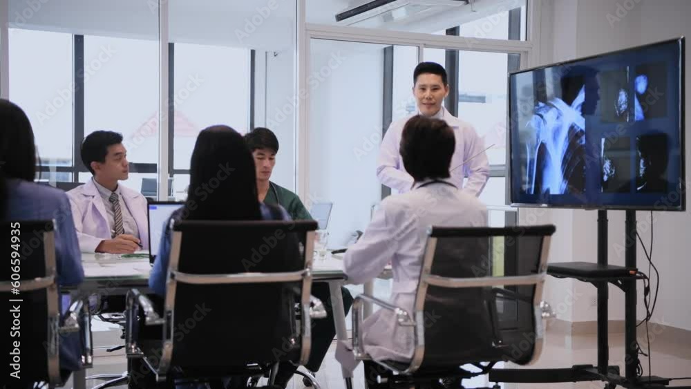 Medical concepts of 4k Resolution. The doctor is meeting inside the office. Medical concepts of 4k Resolution. The doctor is meeting inside the office.