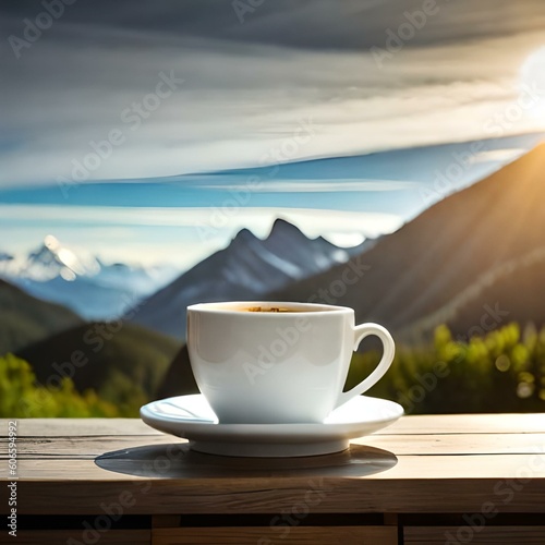 relaxing cup of coffee at the morning