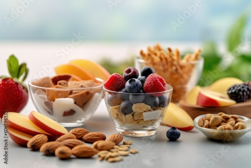 mix healthy snack breakfast Cinematic Editorial Food Photography