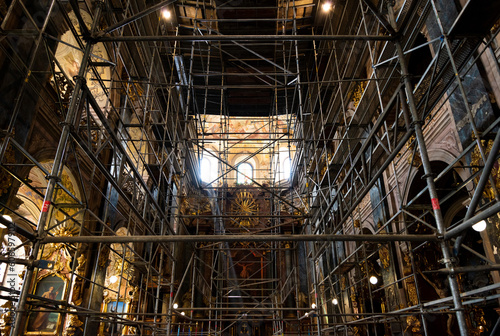 Canvastavla scaffolding restoration of the catholic church