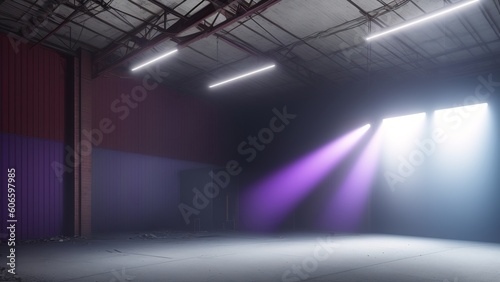 A Digital Image Illustrating A Serenely Tranquilous Empty Warehouse © Cameron Schmidt