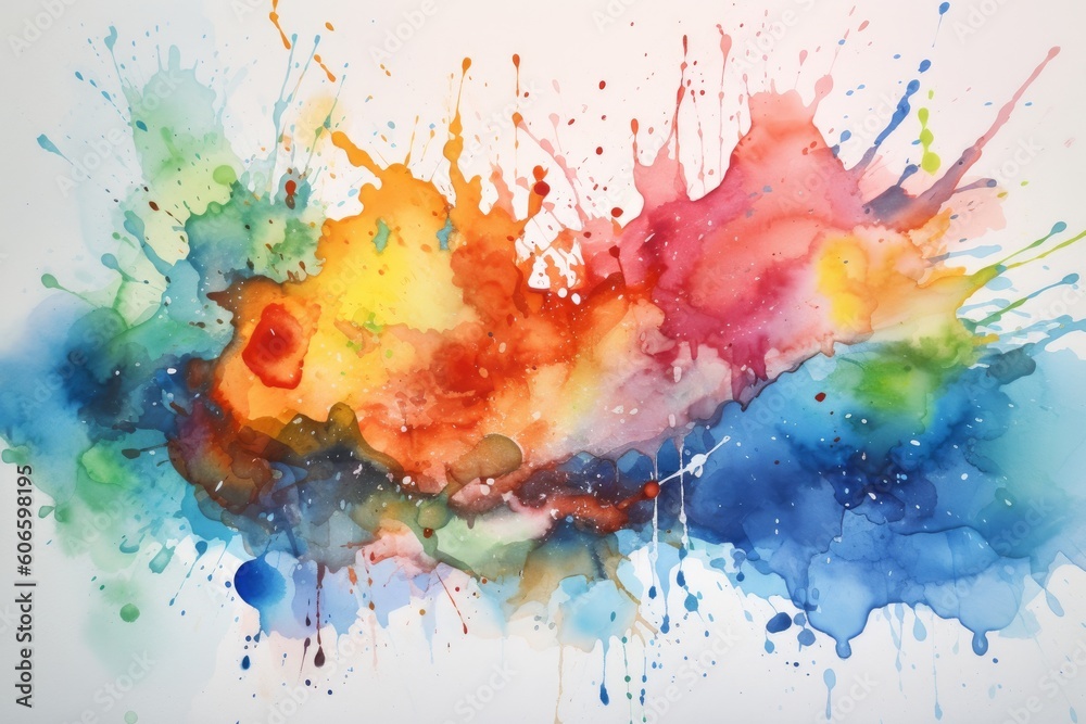 Obraz premium Ai generated illustration of watercolor splash background